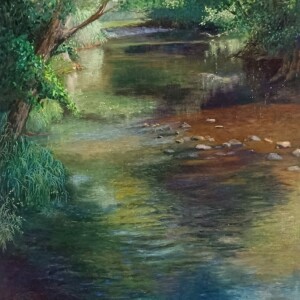 L'Alène au Limon, 30x40 cm, paysage au Pastel